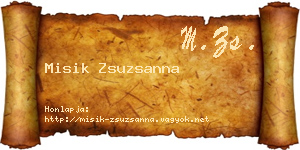 Misik Zsuzsanna névjegykártya